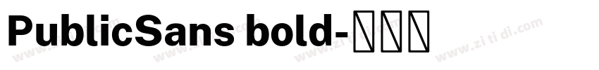 PublicSans bold字体转换